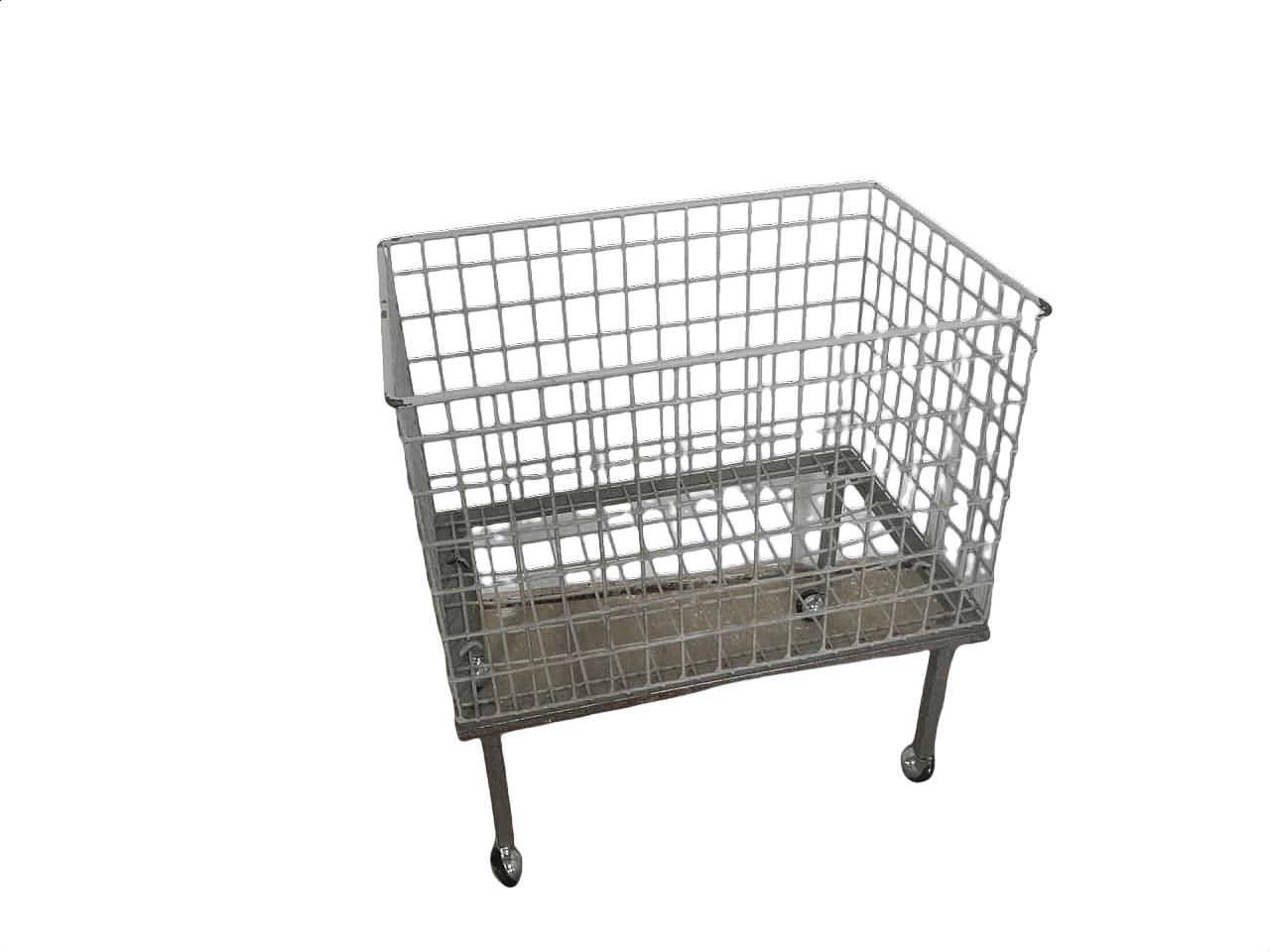 Carrello in ferro con ruote, anni '70 1456164