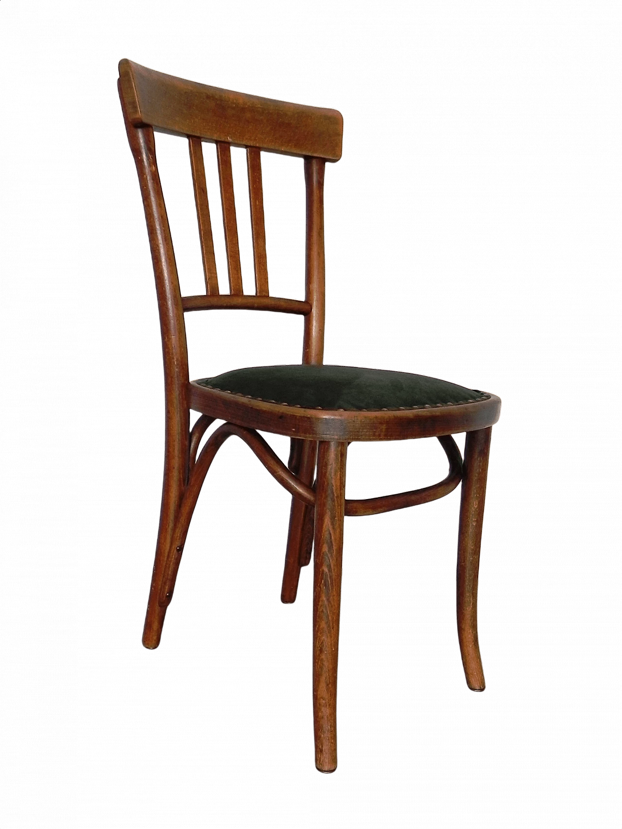 Sedia Thonet in faggio con sedile imbottito, del '900 1456241