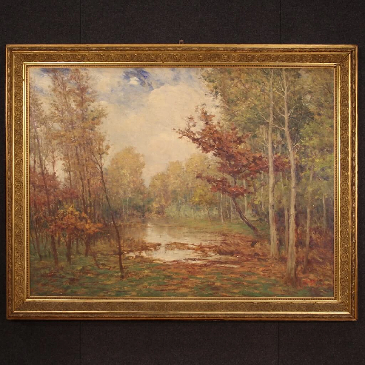 Landscape painting signed and dated, 1940s 1456306