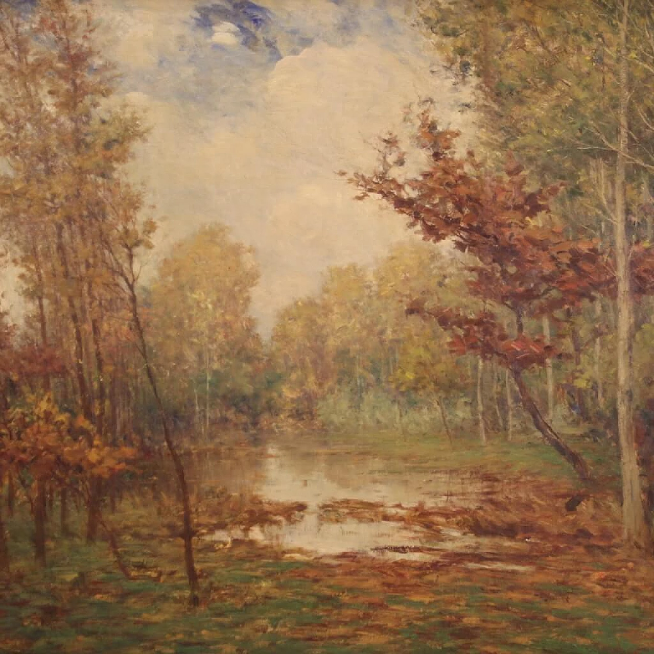Landscape painting signed and dated, 1940s 1456307