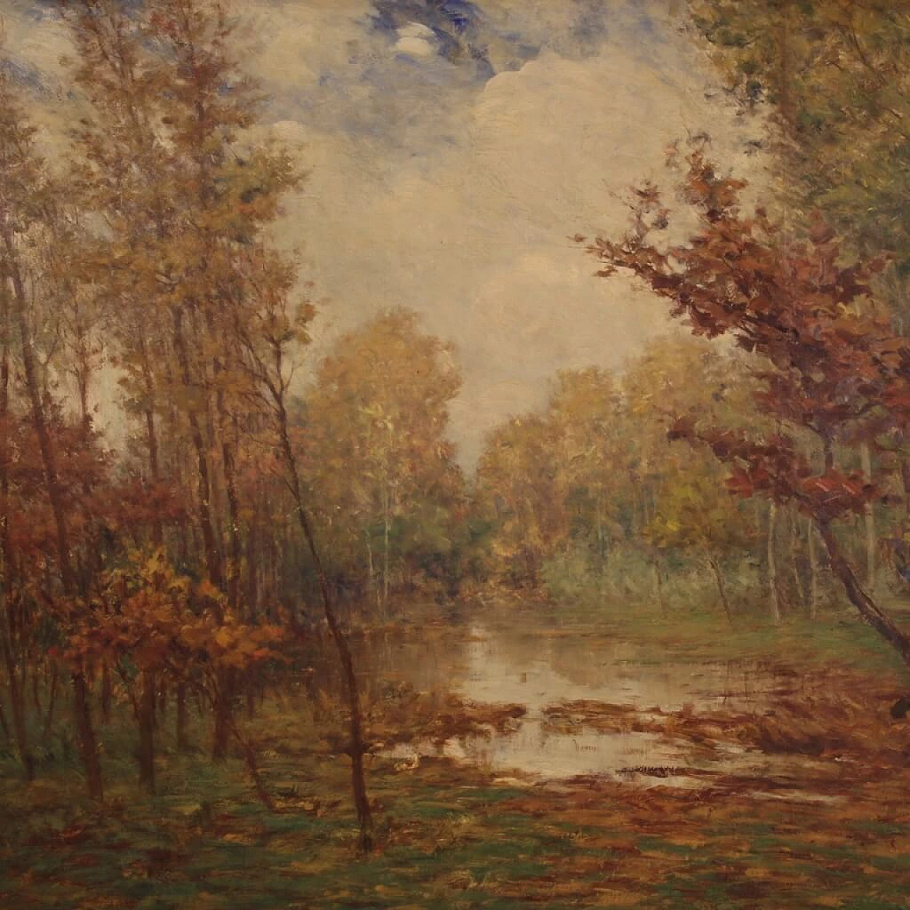 Landscape painting signed and dated, 1940s 1456311