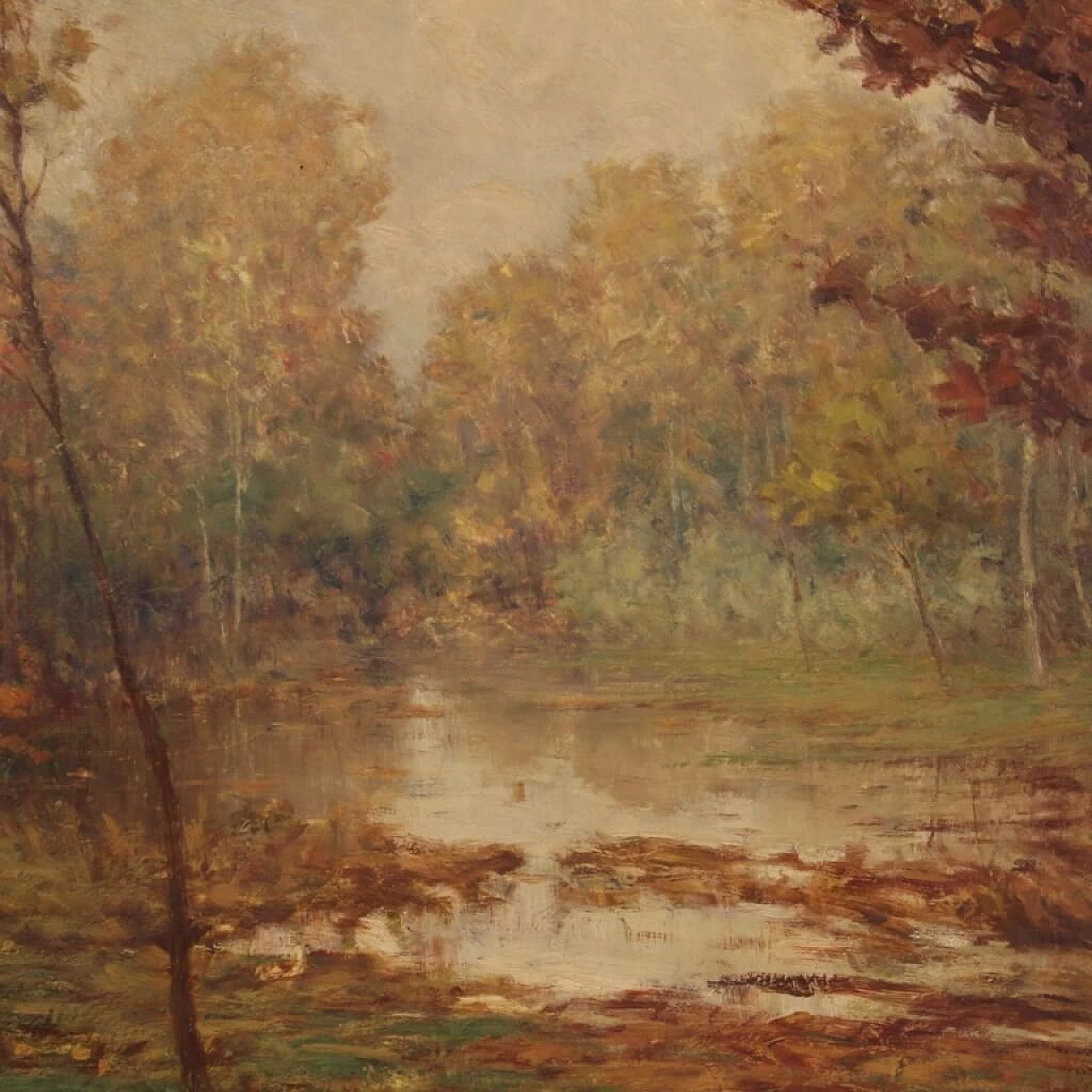Landscape painting signed and dated, 1940s 1456312
