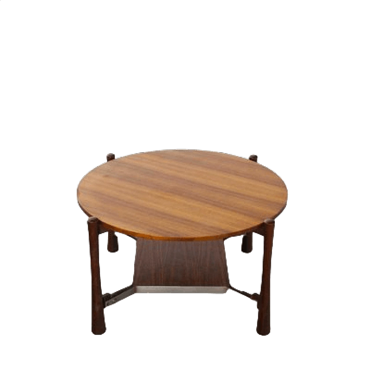 Tavolino da caffè in stile Formanova in teak e acciaio, anni '60 1456416