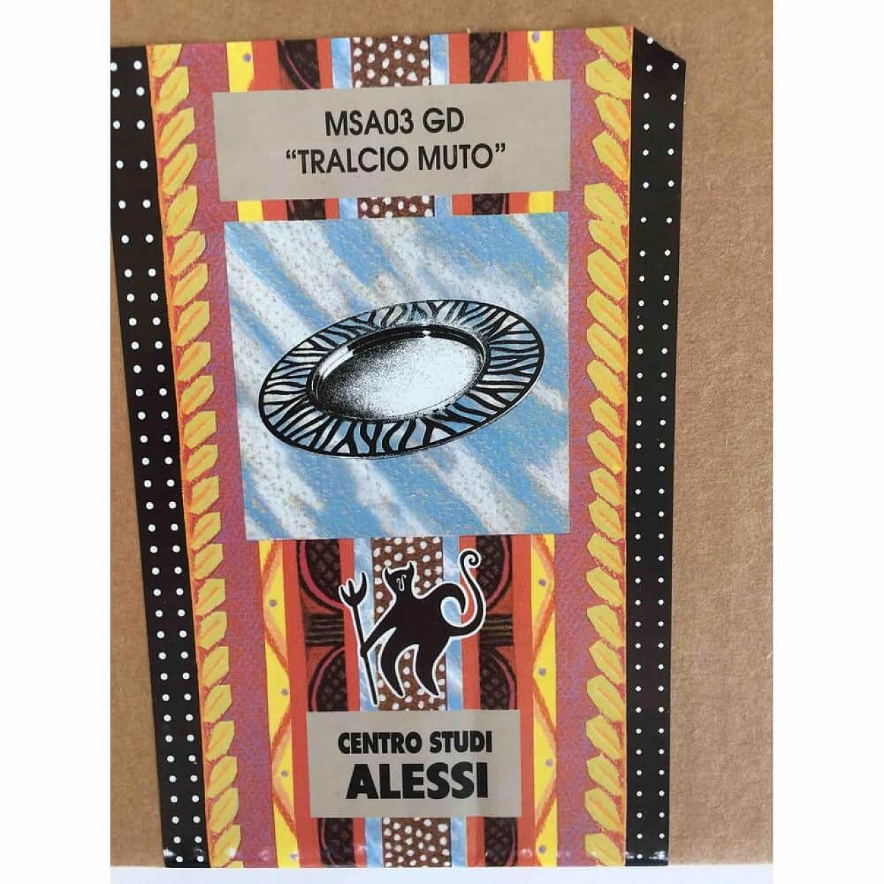 Alessi Tralcio Muto matt steel round tray 1456536