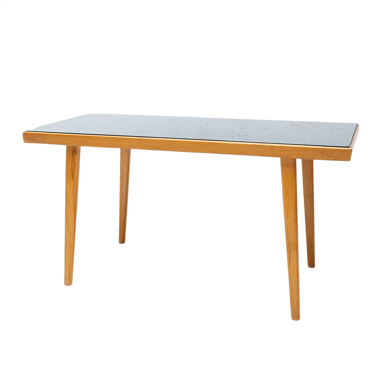 Black matt glass coffee table, 1960s 1456578