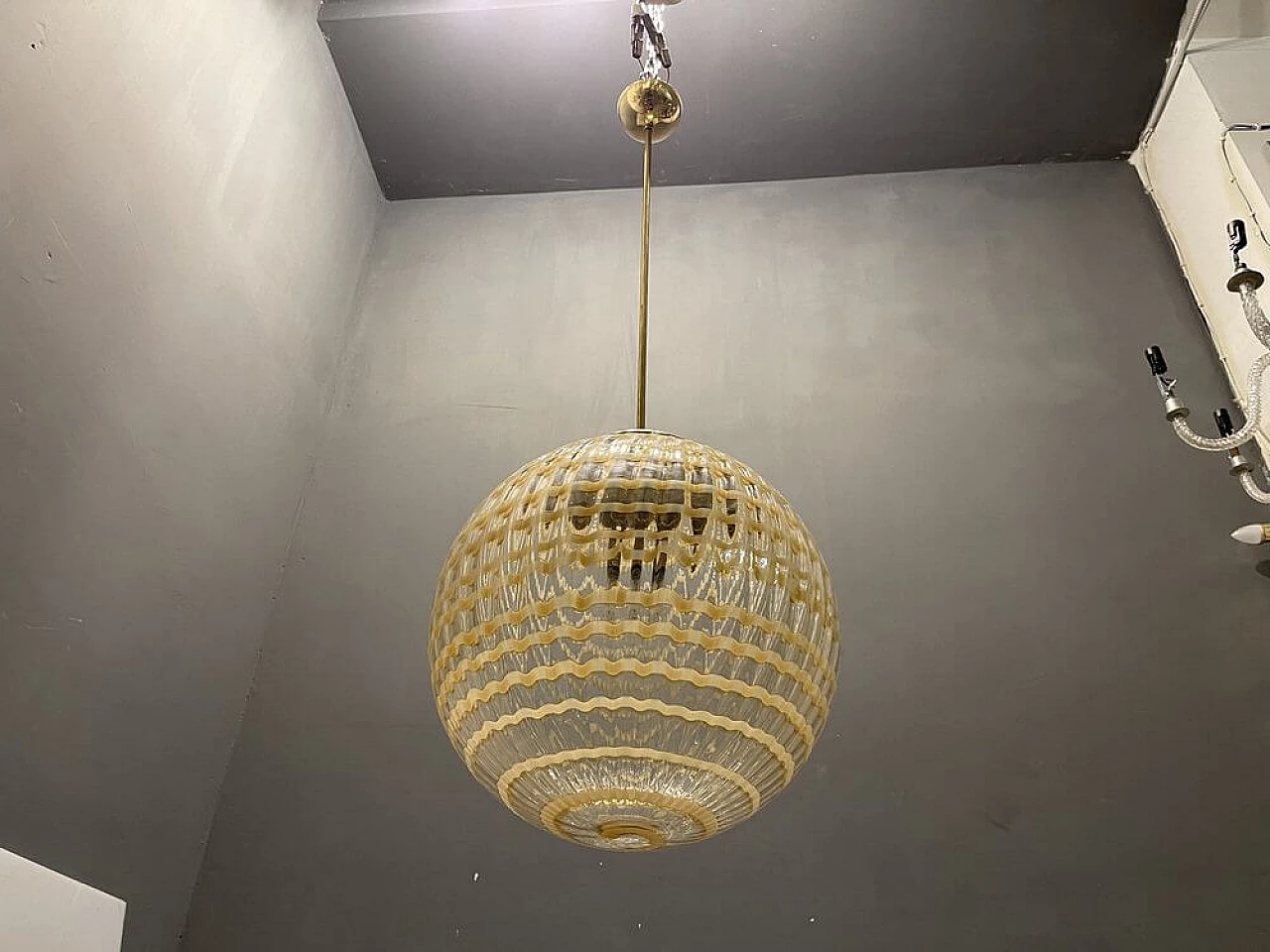 Murano glass chandelier by Ludovico Diaz De Santillana for Venini, 1970s 1458245