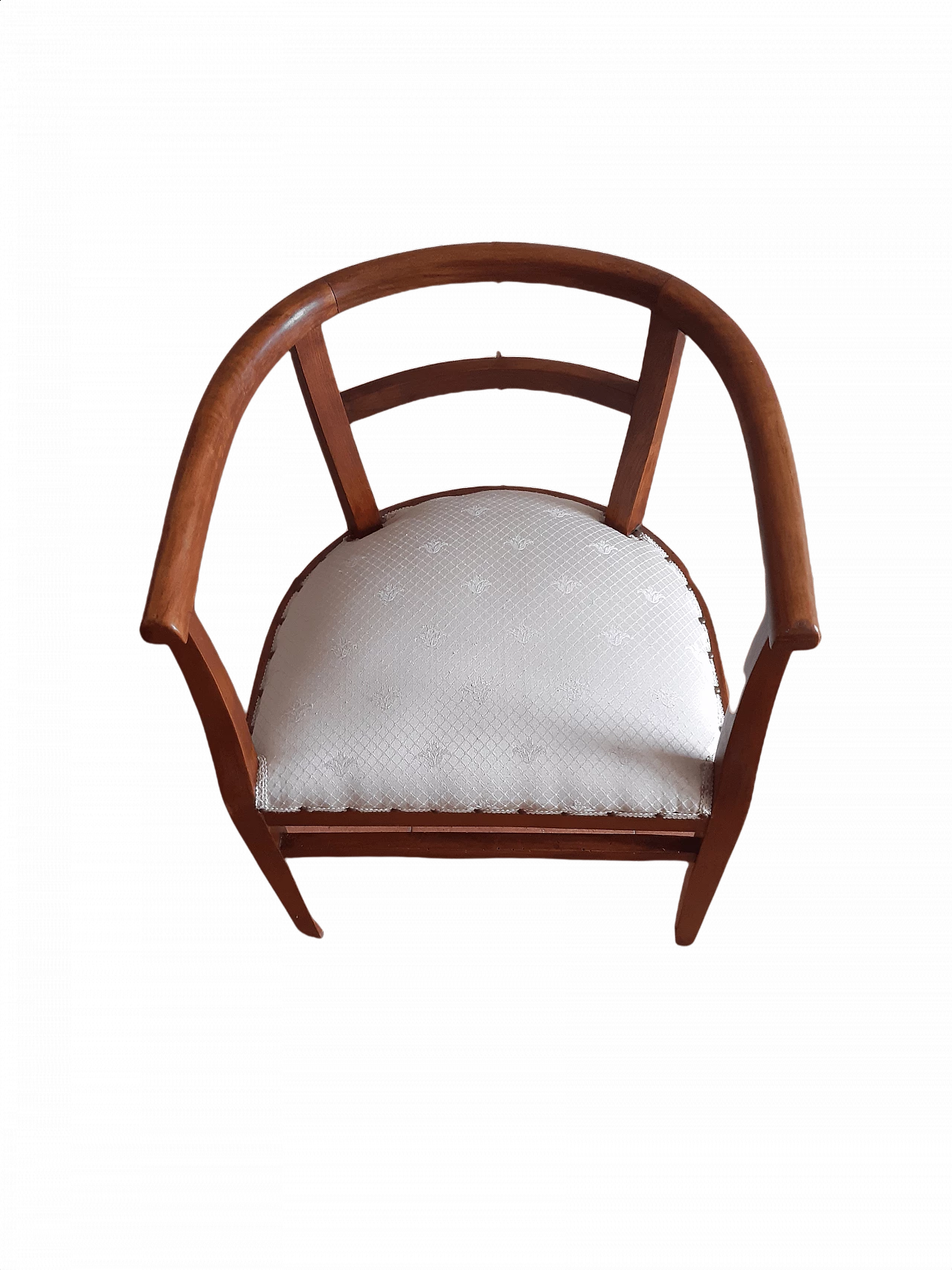 Poltroncina a pozzetto in legno, anni '30 1458254