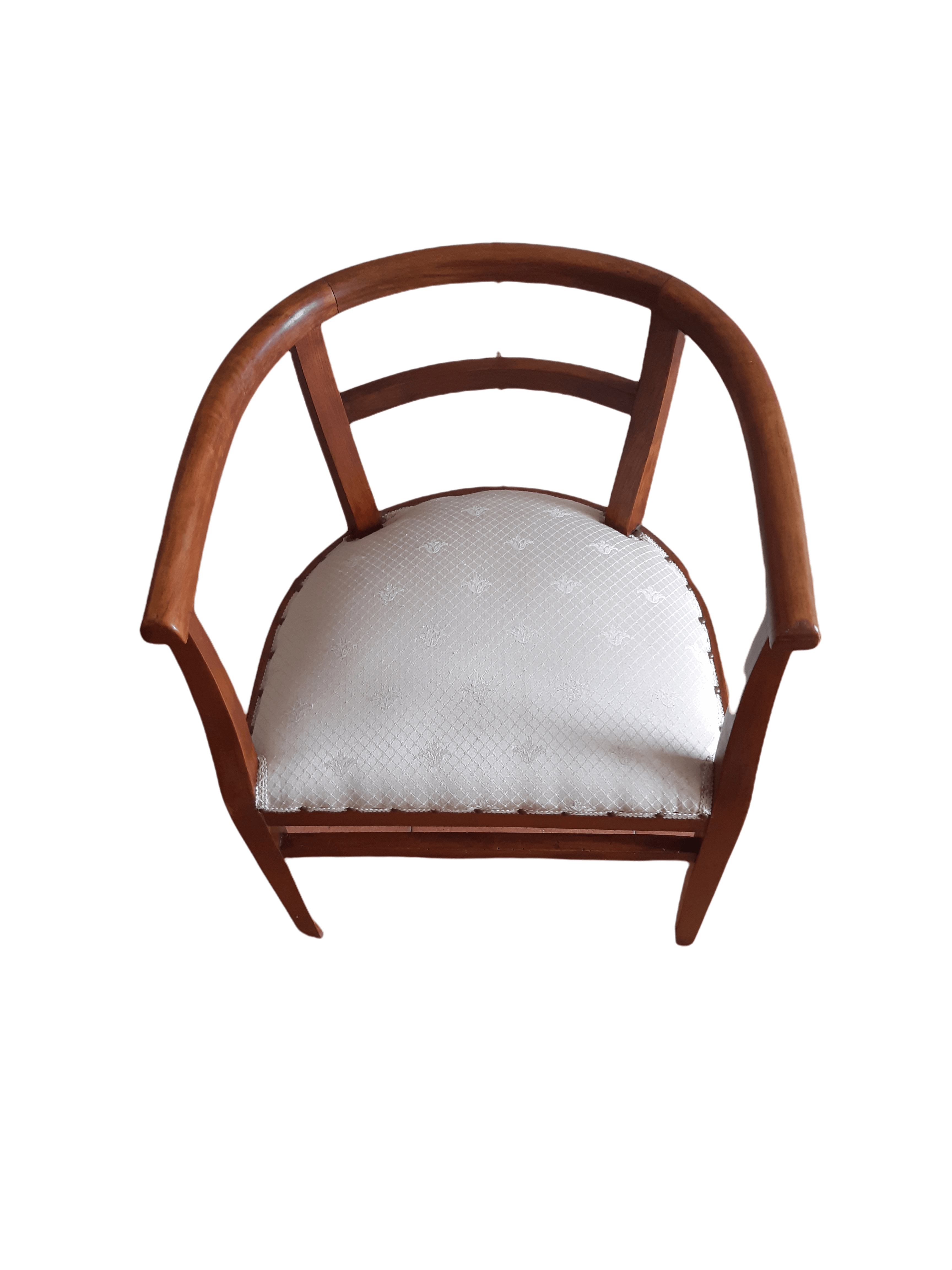 Poltroncina a pozzetto in legno, anni '30 intOndo