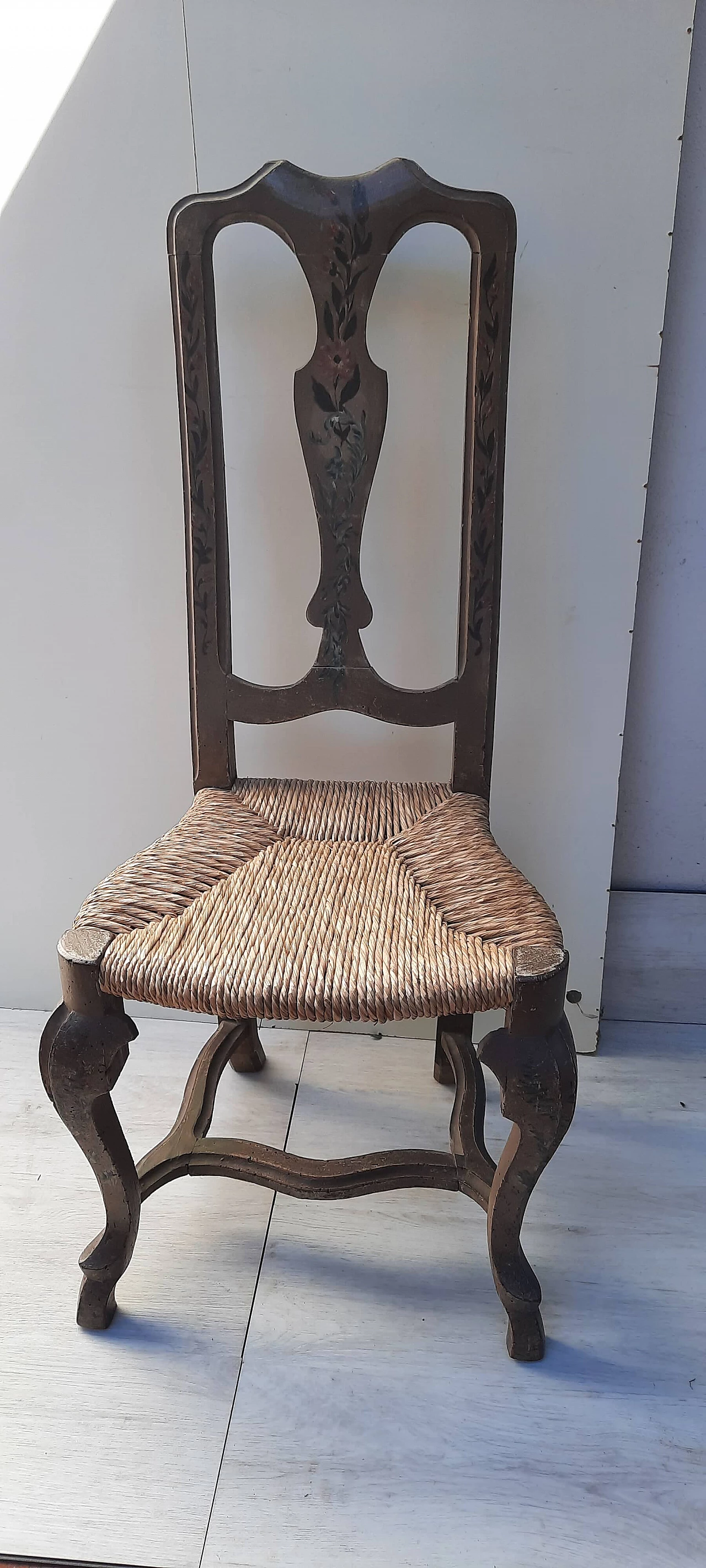 Lacquered console table with chair, 19th century 1458306