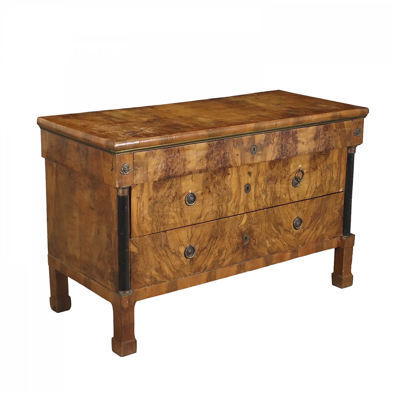 Cassettiera Veneta Impero in radica 1458453