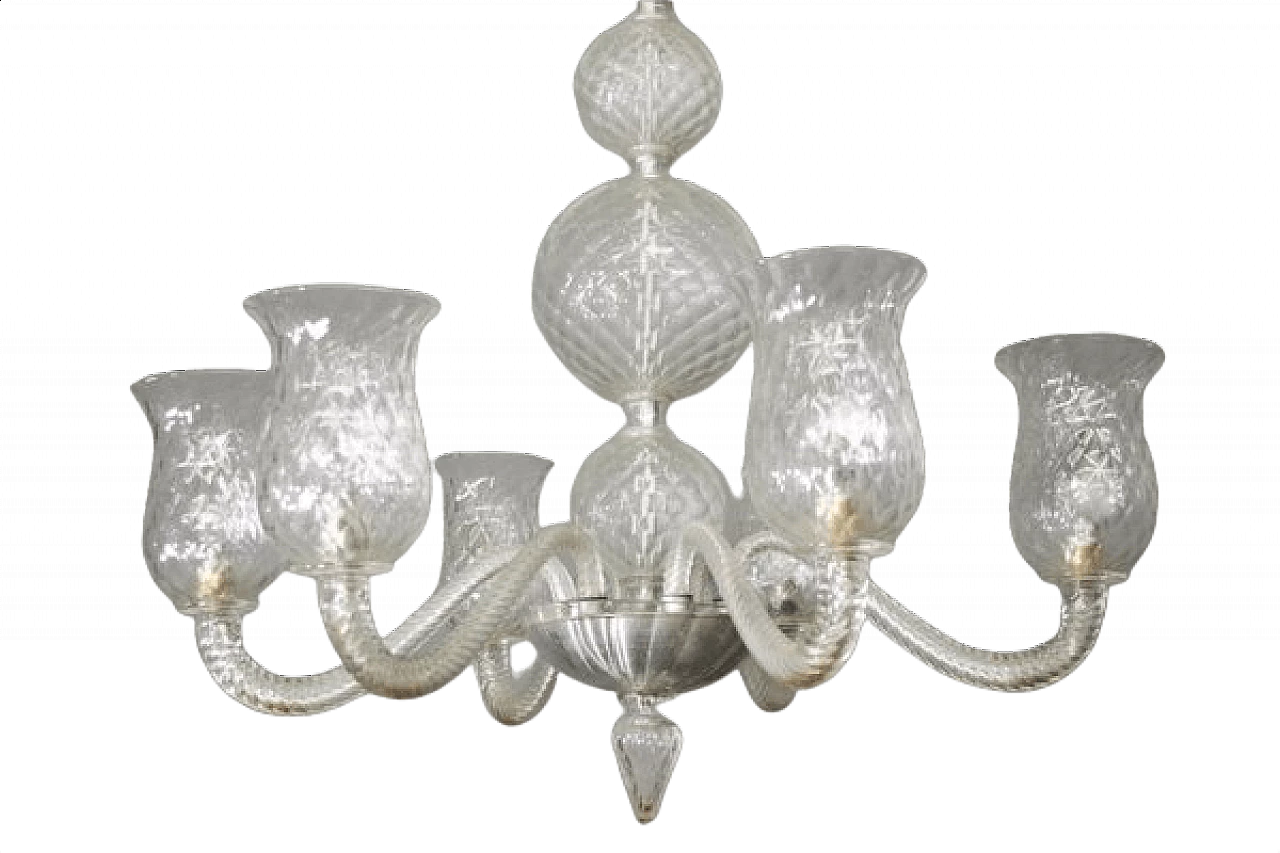 Murano glass chandelier by Venini, 1950s 1458976