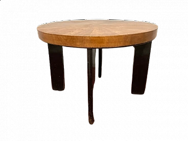 Art Deco coffee table with walnut top, 1940s