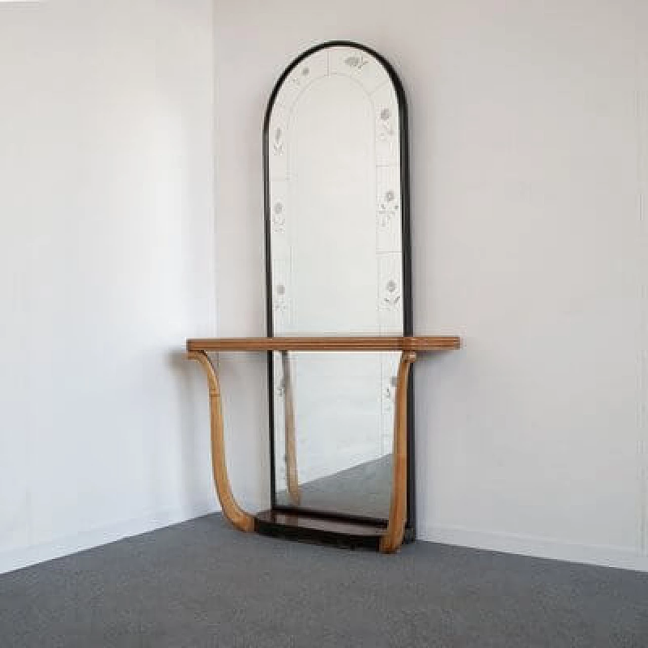 Art Deco console table with mirror, 1940s 1460206