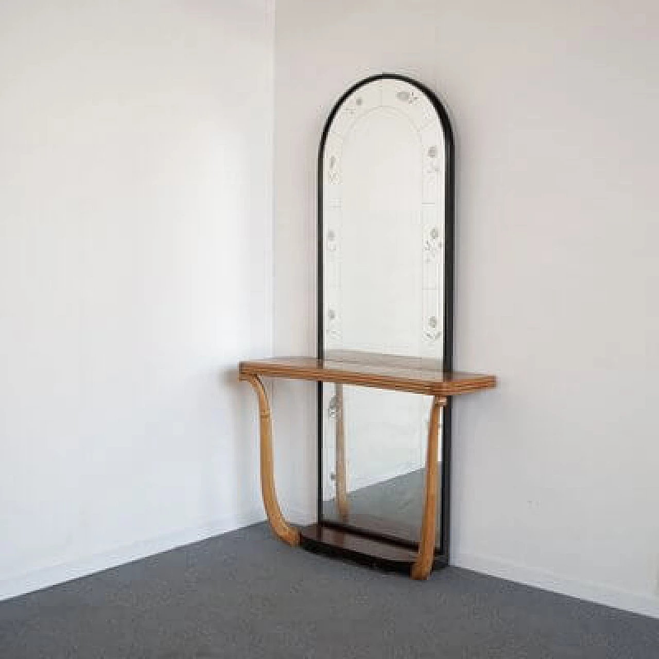 Art Deco console table with mirror, 1940s 1460207