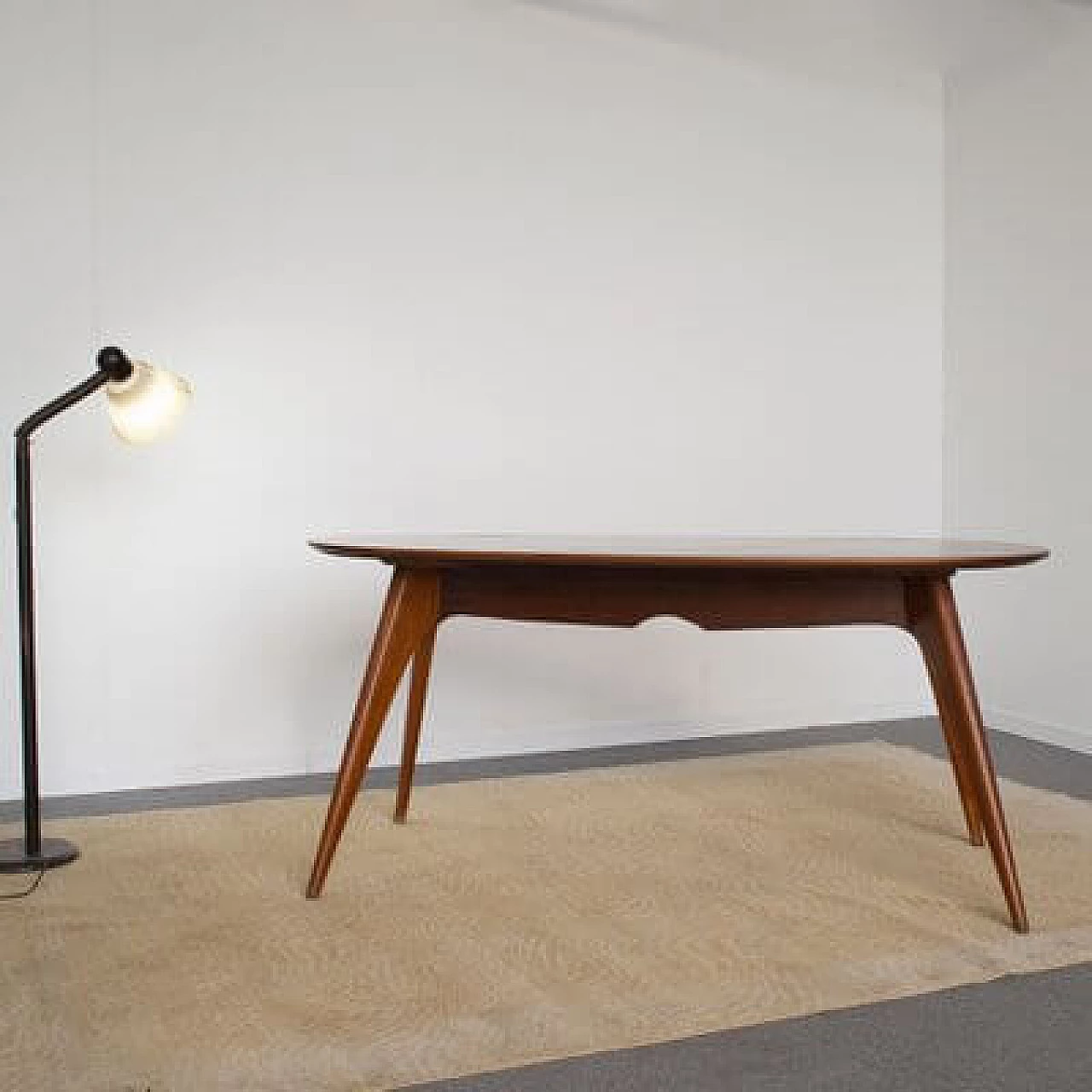 Oval wooden dining table by Ico and Luisa Parisi for Fratelli Rizzi, 1960s 1460218