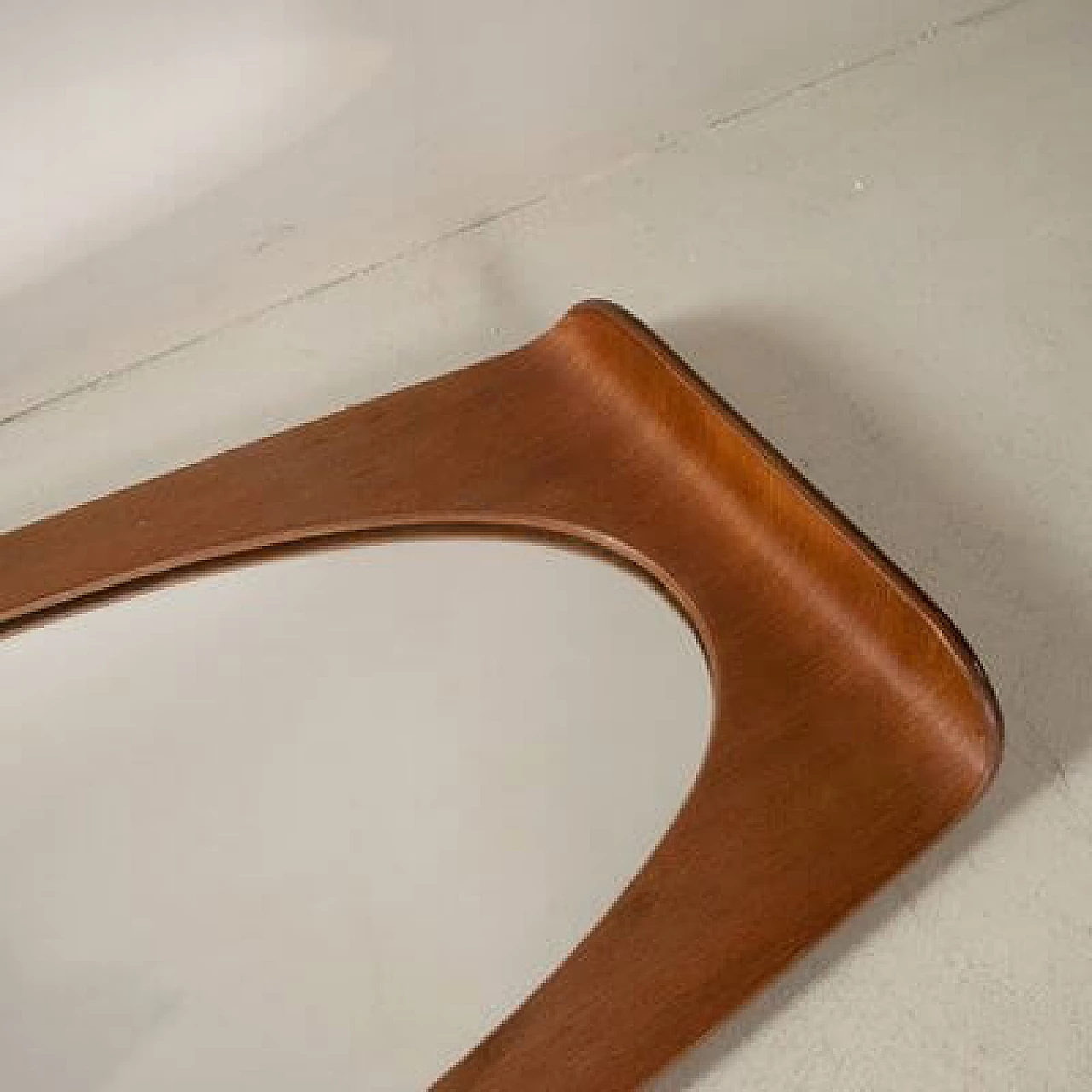 Curved teak wall mirror by Campo e Graffi, 1960s 1460270