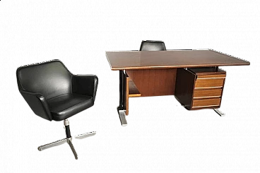 Desk and pair of chairs by Fantoni, 1960s