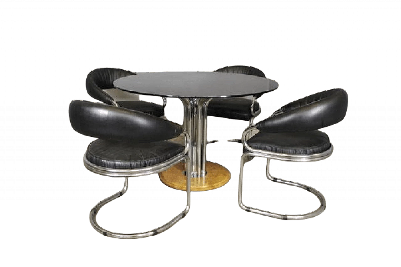 Table and 4 chairs by Giotto Stoppino, 1970s 1460553