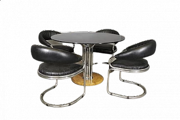 Table and 4 chairs by Giotto Stoppino, 1970s