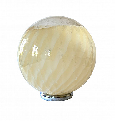 Filigree blown Murano glass table lamp by Nason, 1960s