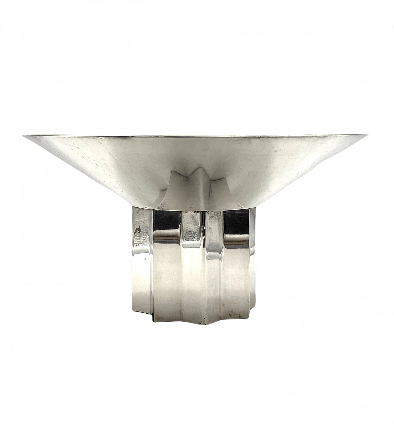 Centrotavola argentato di Guglielmo Renzi per Cassetti, anni '70 1460633