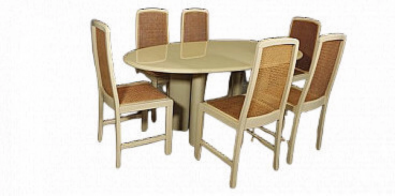 Tavolo e 6 sedie di Mario Sabot, anni '70 1460759