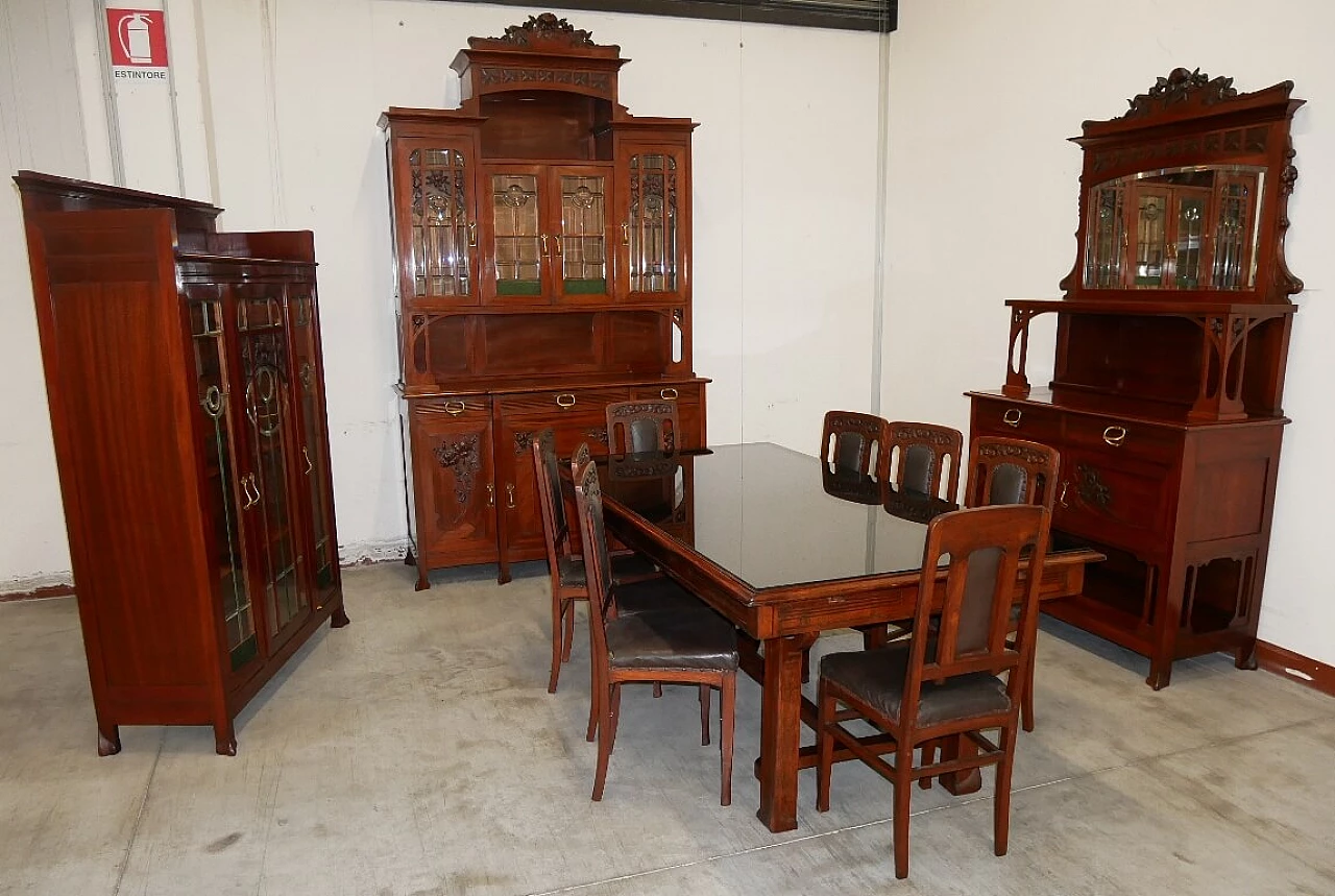 Art Nouveau mahogany dining room, early 20th century 1461657