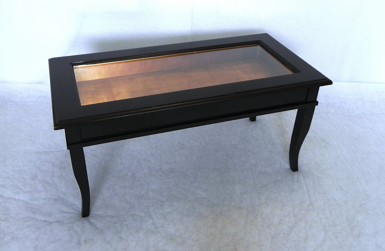 Wooden coffee table with openable top, 80s 1462471