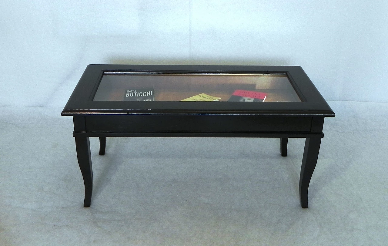 Wooden coffee table with openable top, 80s 1462472