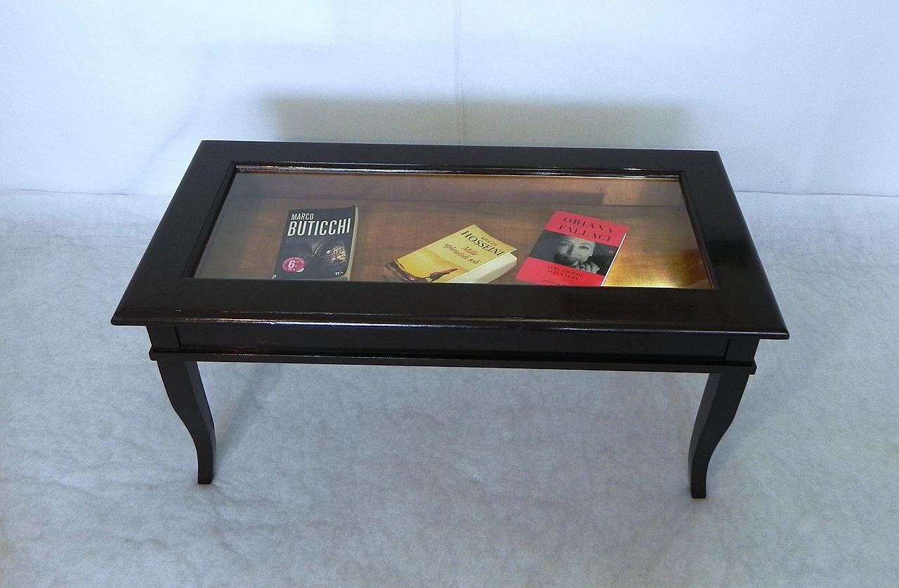 Wooden coffee table with openable top, 80s 1462474