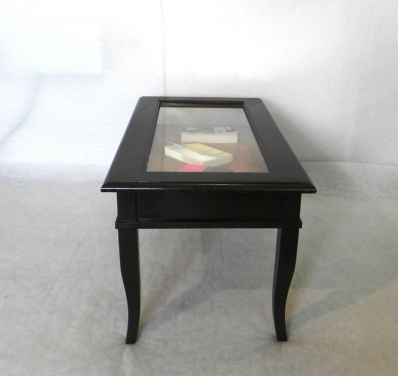 Wooden coffee table with openable top, 80s 1462479