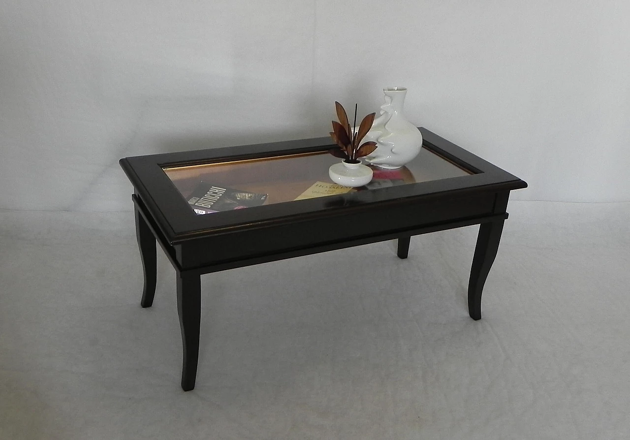Wooden coffee table with openable top, 80s 1462483