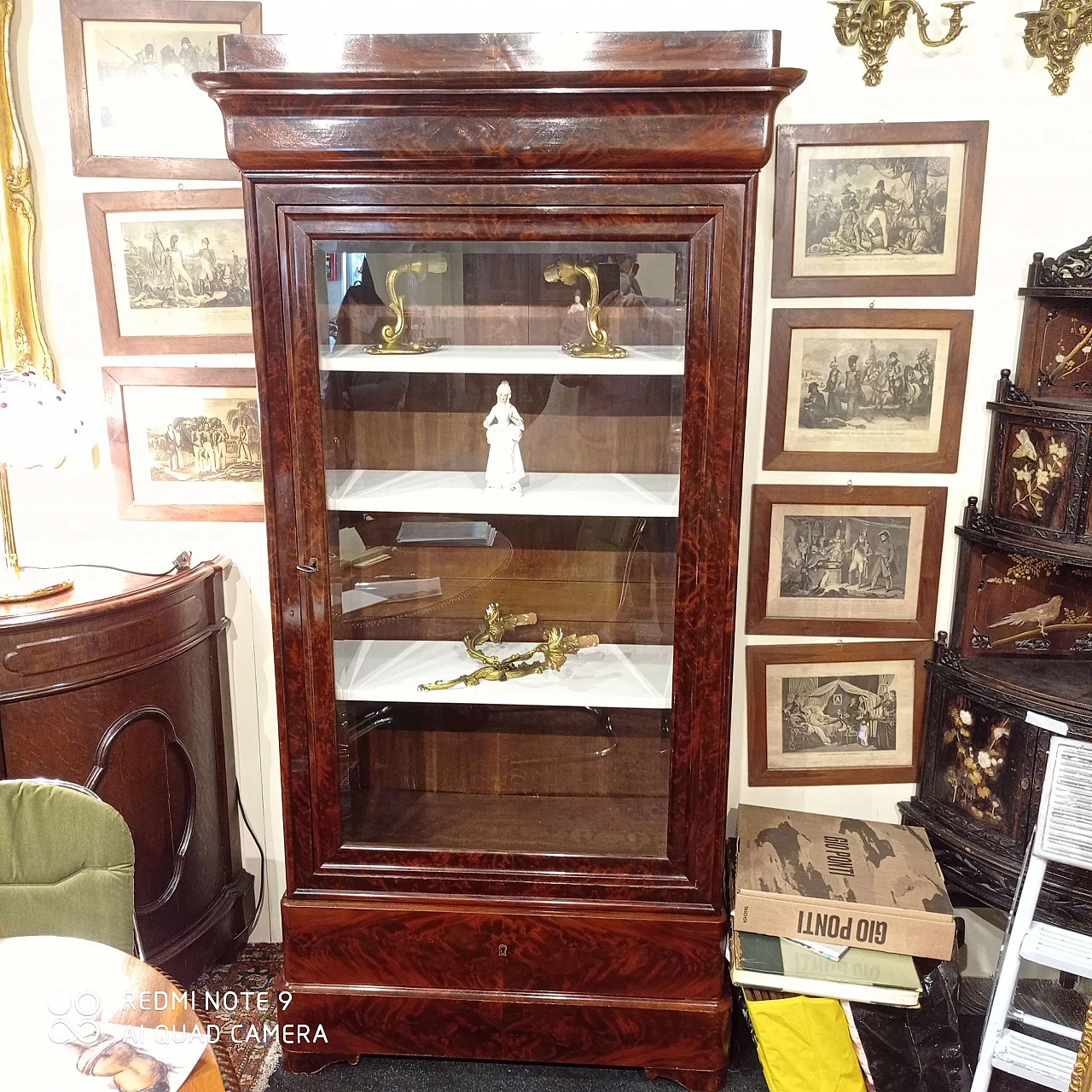 French mahogany display cabinet, late 19th century 1462511