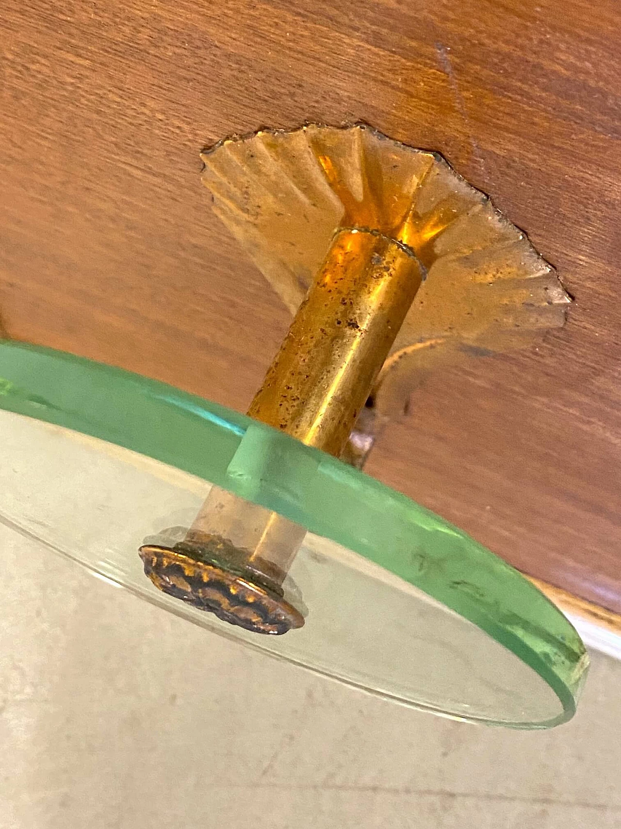 Appendiabiti da muro con ganci in vetro molato, anni '50 1462786