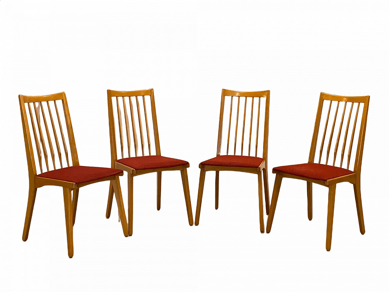 4 Sedie da pranzo in faggio, anni '60 1463256