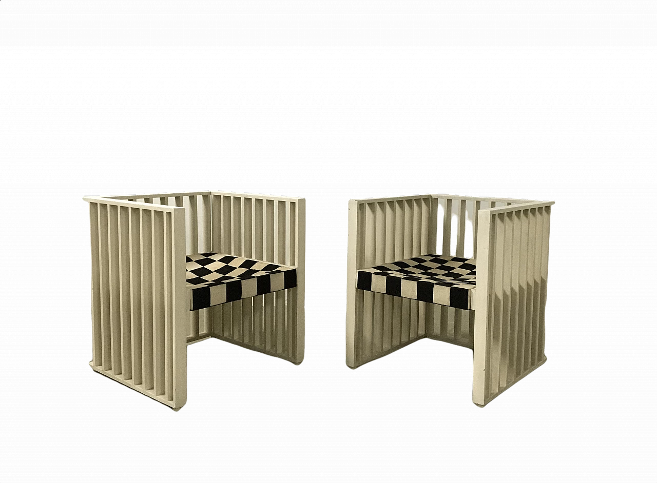 Coppia di sedie Purkersdorf di Josef Hoffmann per Wittmann, anni '70 1463271