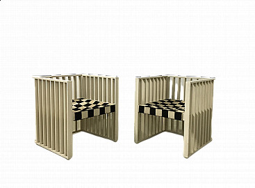 Pair of Purkersdorf chairs by Josef Hoffmann for Wittmann, 1970s