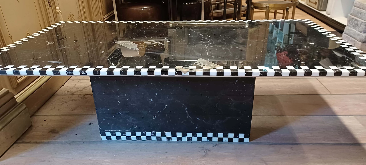 Tavolino UP&UP in marmo nero di Marquinia, anni '70 1463336