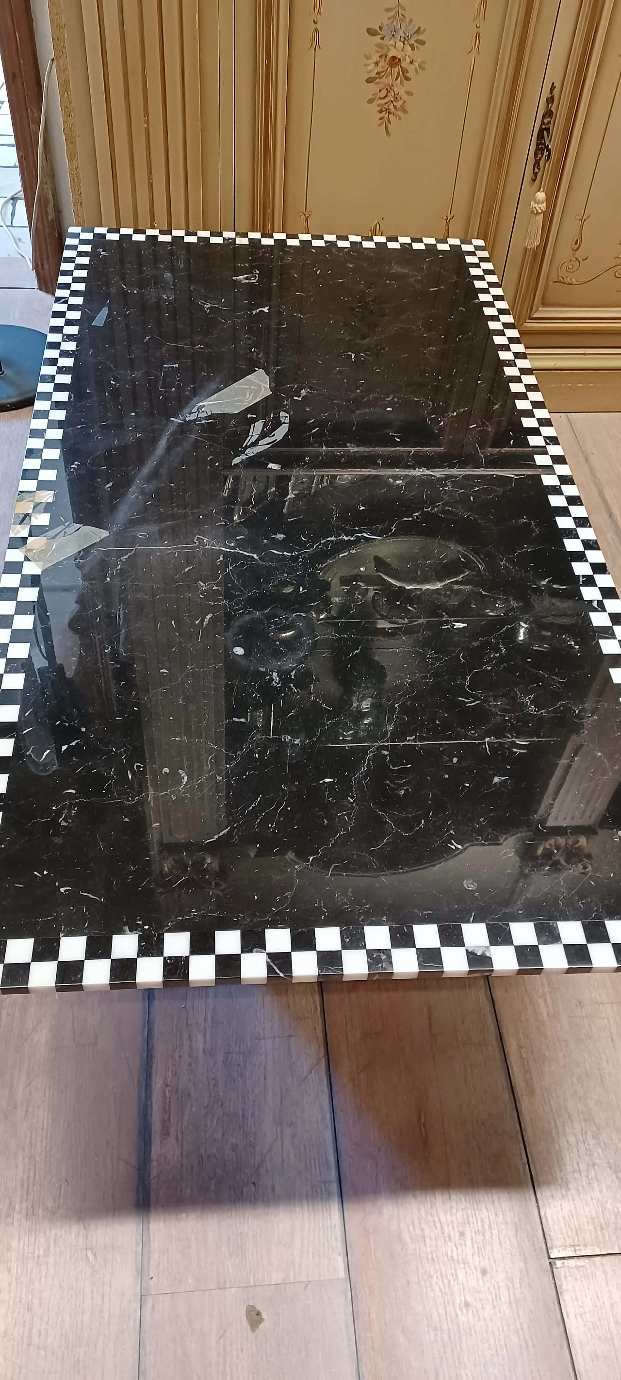 Tavolino UP&UP in marmo nero di Marquinia, anni '70 1463337