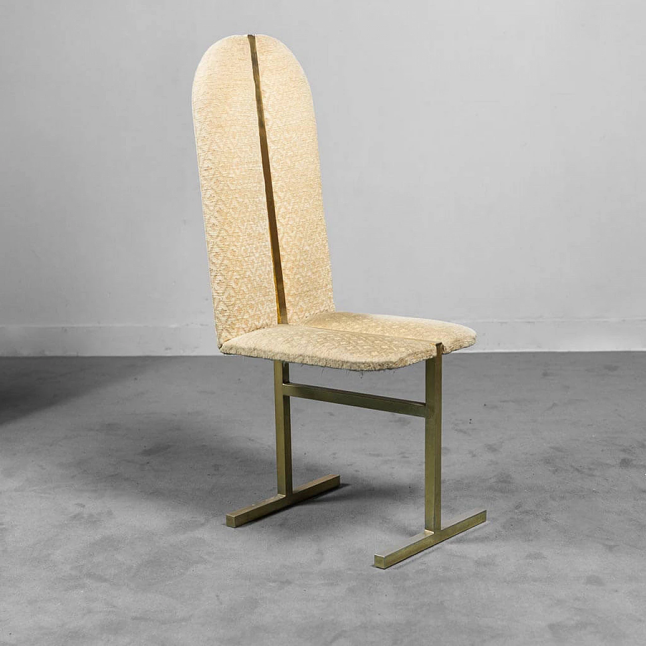 6 Brass and fabric chairs Turri, 1970s 1463369