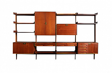 Teak bookcase by Edmundo Palutari for Dassi, 1960s