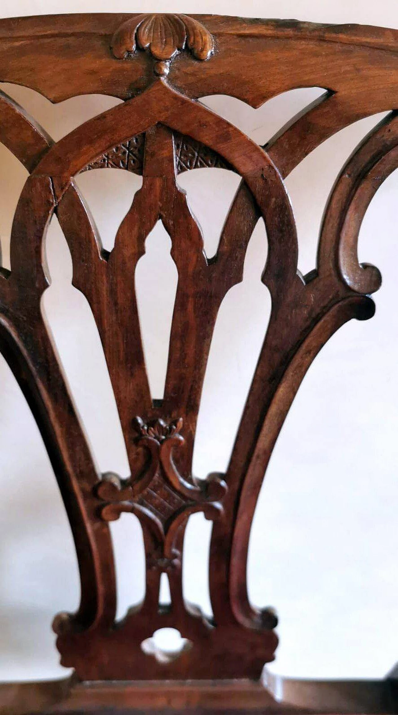Chippendale style master chair with walnut armrests, 19th century 1463961