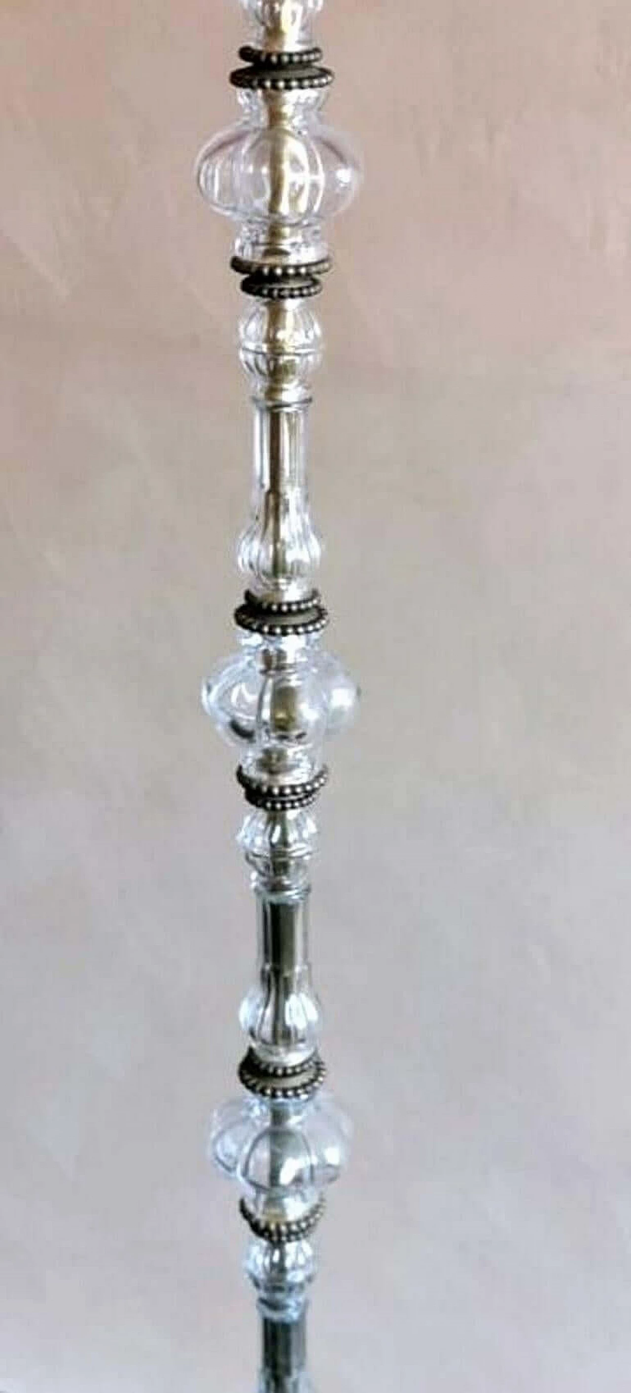 Floor lamp in blown glass and brass base, 1940s 1464022