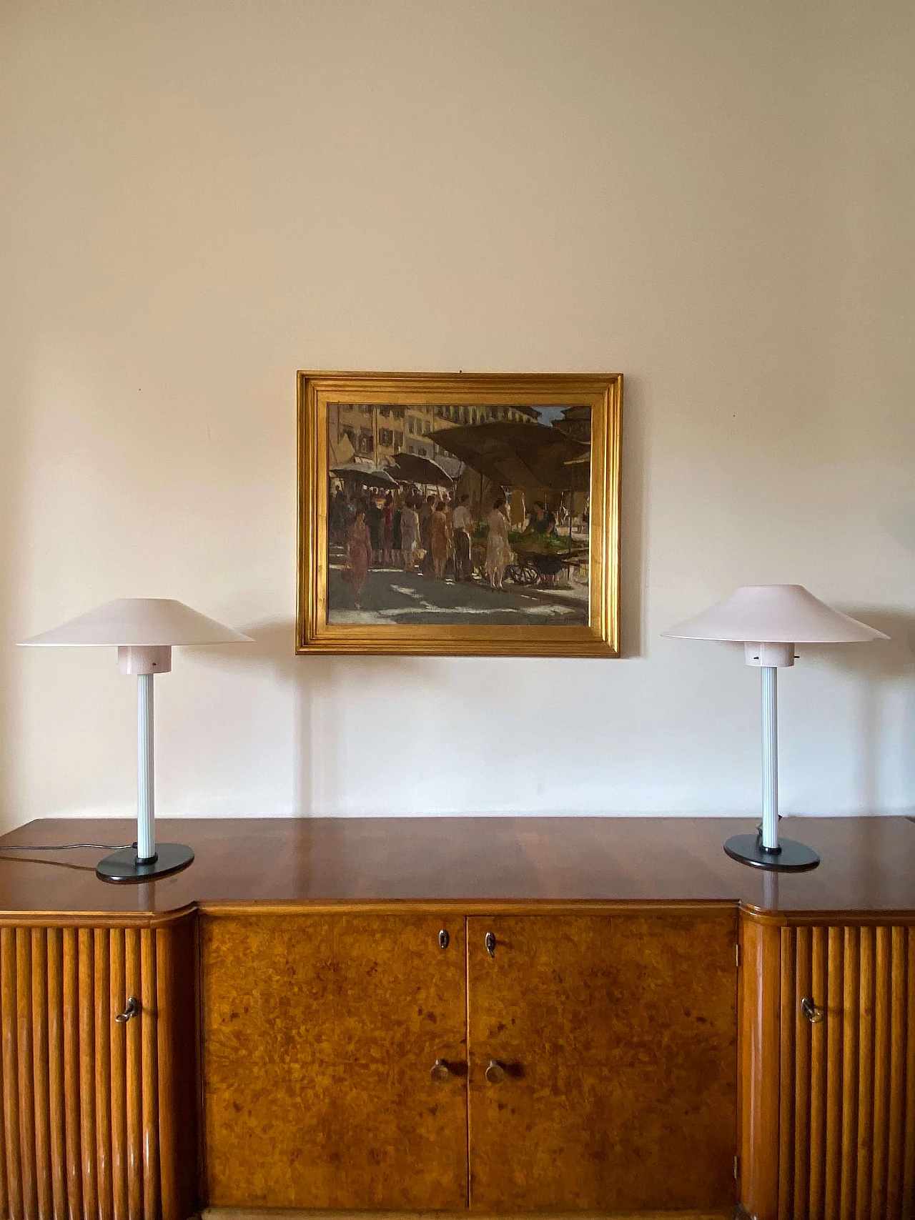 Coppia di lampade da tavolo Chiara di Cini Boeri in vetro rosa Murano per Venini, anni '80 1464039