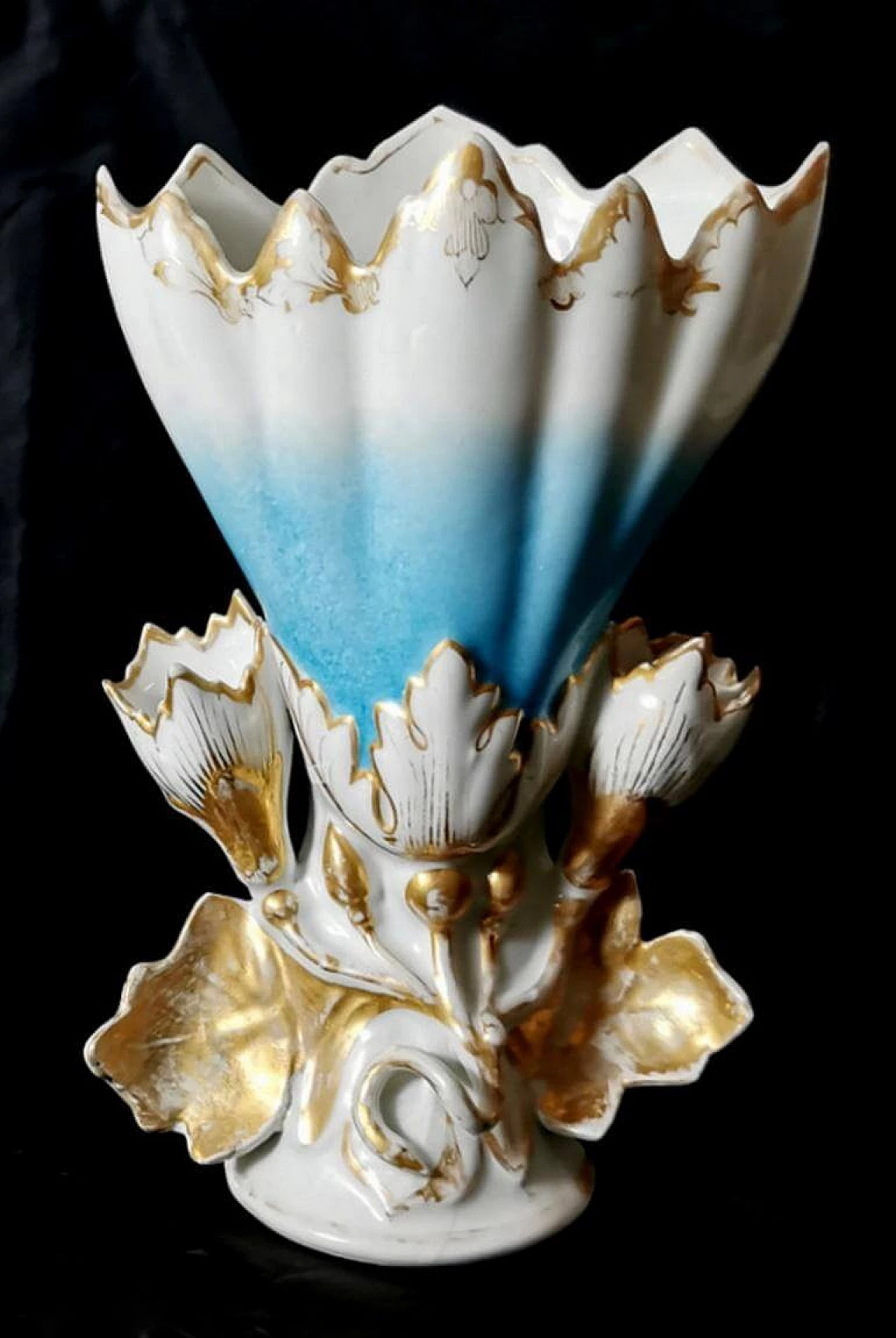 Pair of wedding church vases in Porcelain de Paris, 19th century 1464093