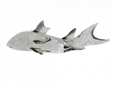 Fish-shaped sculpture in Murano glass, 1980s