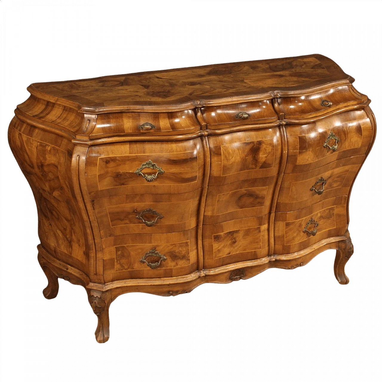 Venetian chest of drawers in precious woods and inlays, 20th century 1464293