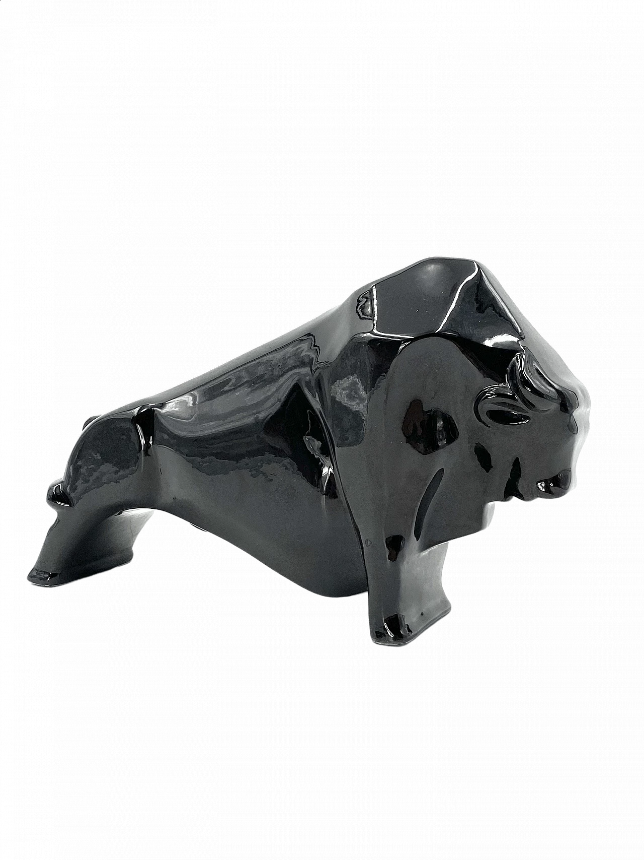 Cubist-style ceramic bull, 1930s 1464334