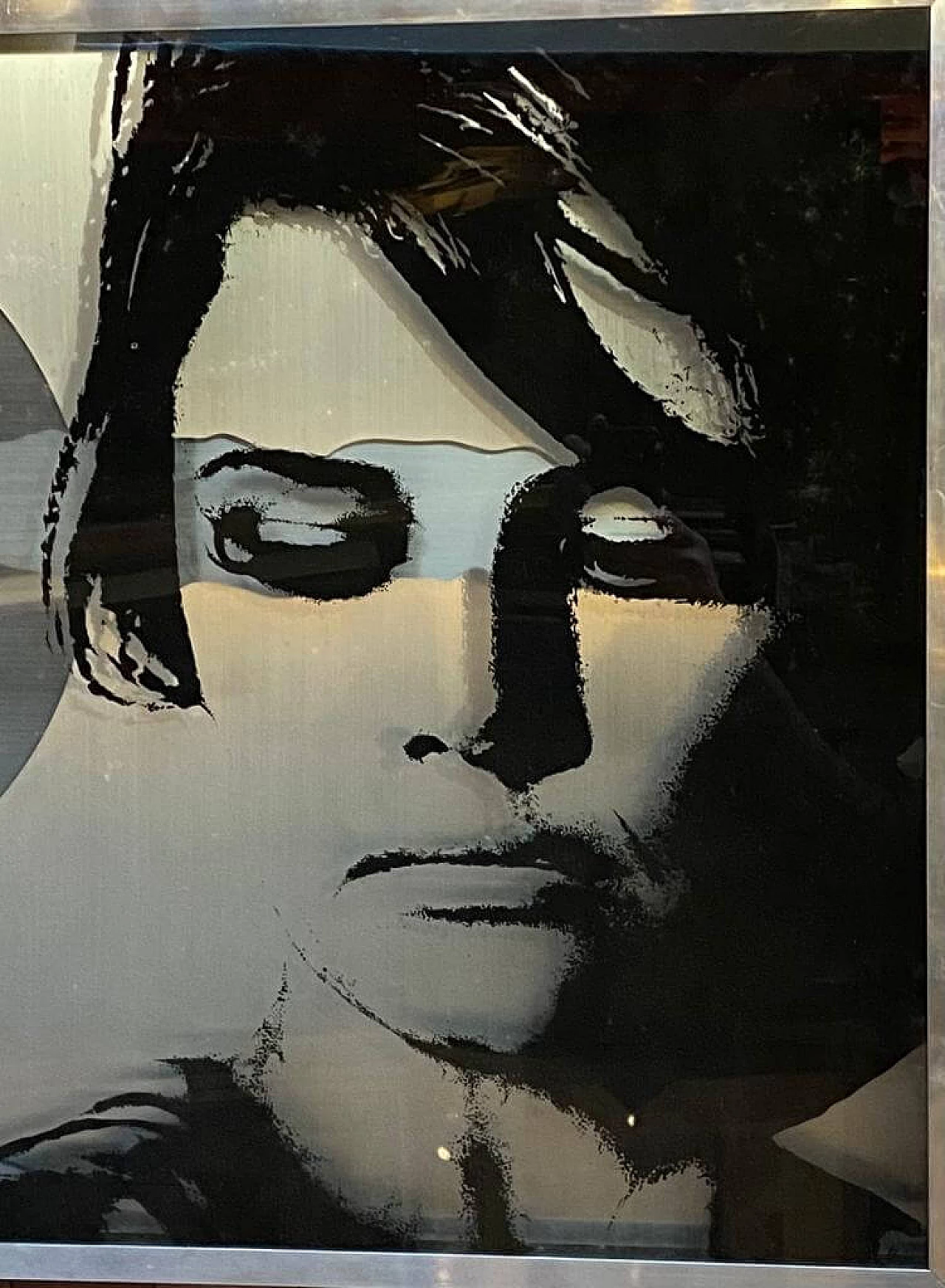 Mario Setti, Uno strano pensiero, chromed metal and silkscreen on acetate, 1980s 1464339