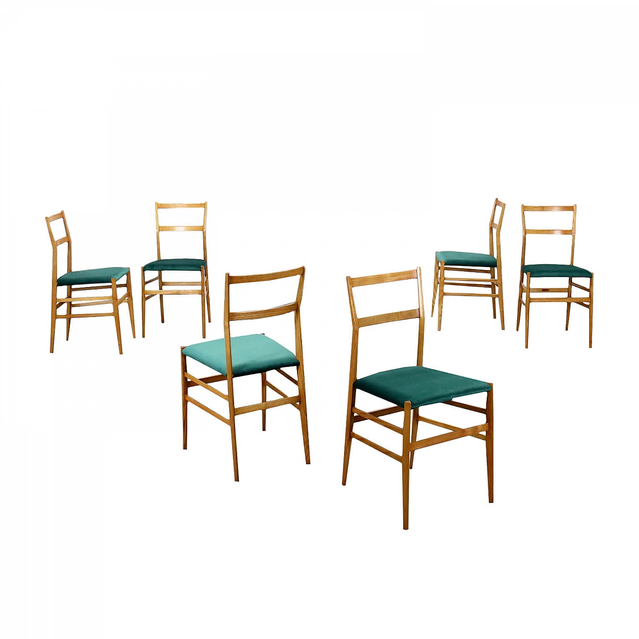 6 Superleggera Chairs by Gio Ponti for Cassina, 1970s 1465210